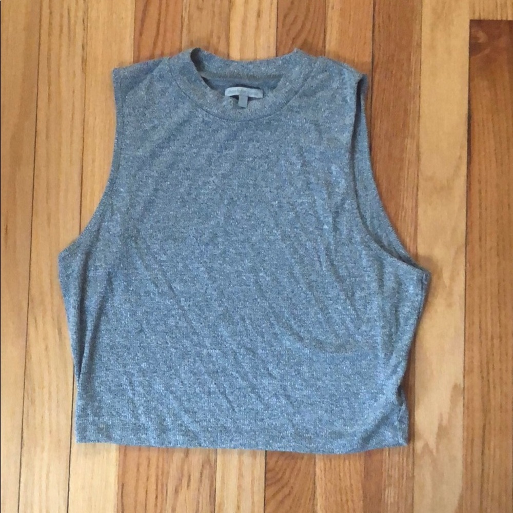 Charlotte Russe size XL grey mock-neck tank-top